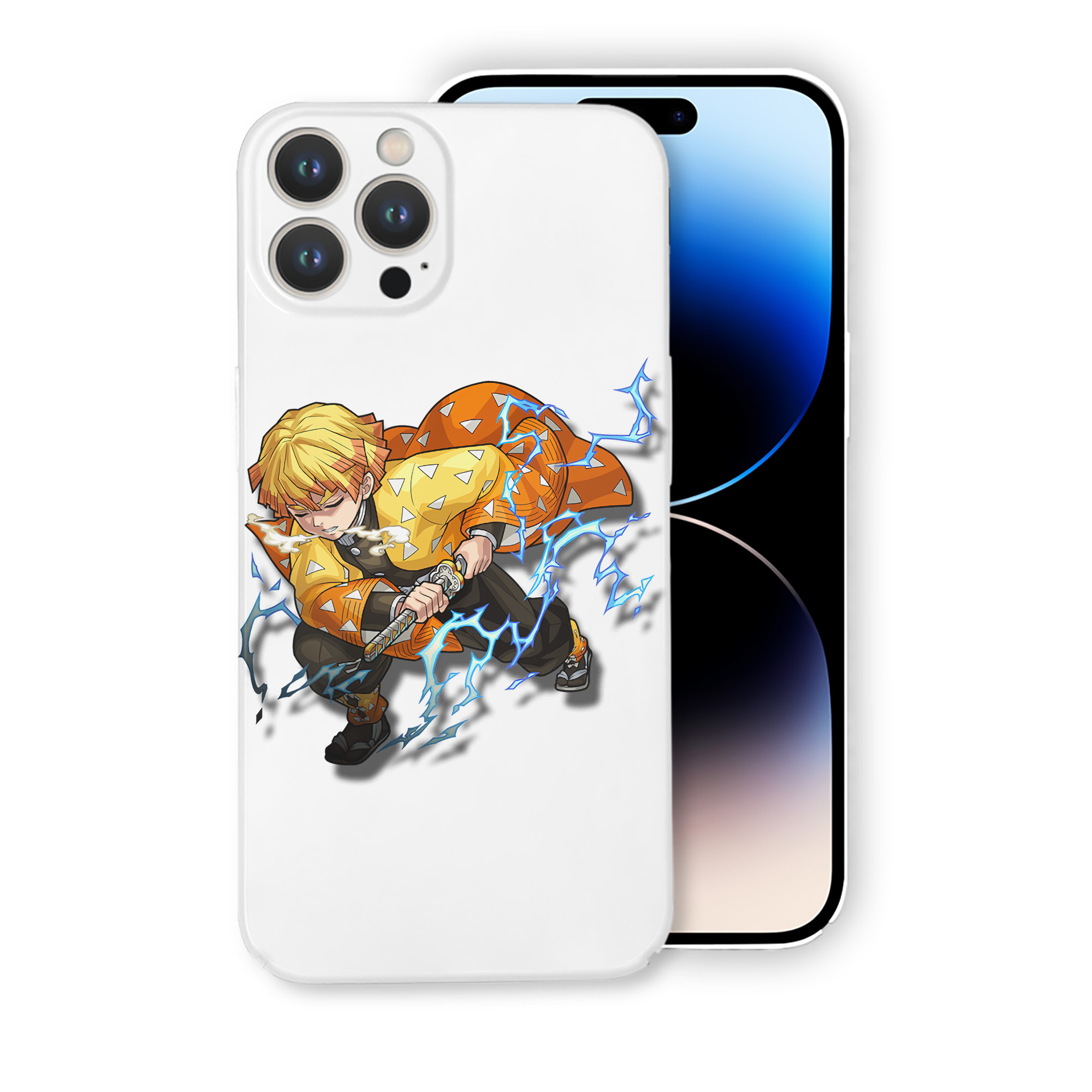 （画像用） 鬼滅の刃（きめつのやいば）我妻 善逸／あがつま ぜんいつ Agatsuma Zenitsu 【iPhone 14シリーズ対応】ハードケース